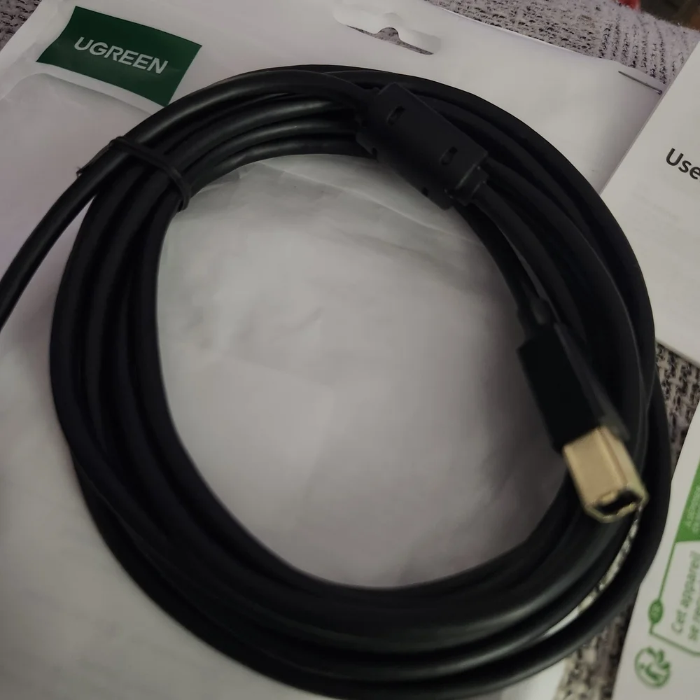 UGREEN Black USB to B Cable